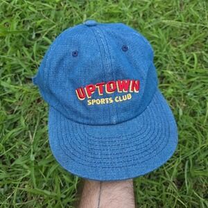 Uptown Sports Club Baseball‎ Cap Hat Austin, TX Blue Denim Retro Style Cafe Bar